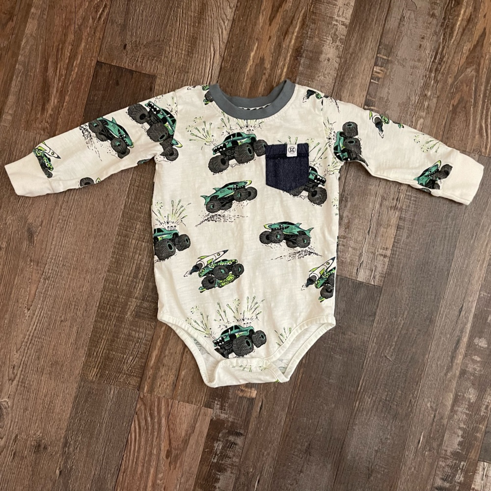 Sovereign Code Monster Truck Long Sleeve Onesie 9M